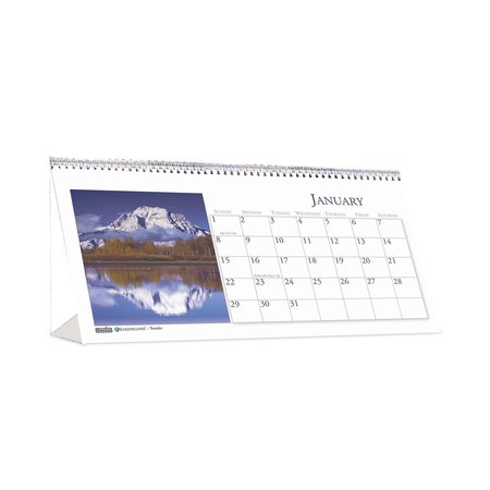 HOUSE OF DOOLITTLE Earthscapes Recycled Desk Tent Monthly Calendar, Scenic, 8.5x4.5, White/Multicolor Sheets, 2022 3649